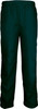 Dark green kids' school trousers with an elastic waistband and a straight-leg fit. Suitable for school wear.