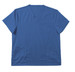 A blue scrub top featuring short sleeves and multiple pockets, with a plain design and a logo on the fabric.
