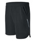 Men's running shorts in black with an elastic waistband and pockets, featuring a logo on the side.