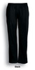 A pair of unisex black elastic waist track pants featuring a logo. Suitable for casual wear.
