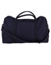 A dark navy cotton canvas sports bag with handles and a detachable strap. It features a logo on the front.