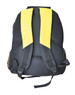 A black and yellow Climber Backpack with padded straps and mesh sides, featuring a logo on the front.