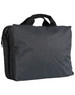 A dark grey laptop bag with a textured surface, featuring a double zip and sturdy carry handles.