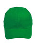 A green heavy brushed cotton cap featuring a structured design and a logo on the front.