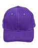 A purple heavy brushed cotton cap with a curved brim and ventilation eyelets, featuring a logo on the front.