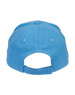 A blue heavy brushed cotton cap with a curved peak and adjustable back strap. Features a logo on the side.