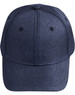 A navy Heather Cap with a structured design and adjustable strap at the back. Features stitching details and ventilation holes.