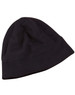 A black polar beanie featuring a soft, fleece texture and a simple design. The beanie has no visible branding.