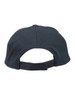 A dark navy cap featuring a textured mesh design and a back strap for adjustability.