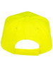 A bright yellow structured cap featuring a back adjustment strap and ventilated panels.