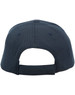 A structured navy cap with a mesh design and an adjustable strap at the back. Features a logo on the side.
