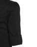 A black men's functional chef jacket features rolled sleeves and a button detail, with a pocket on the arm.