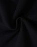 A close-up of black fleecy fabric, showcasing the soft texture and swirl pattern.