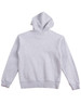A grey ladies' fleece hoodie with a hood and ribbed cuffs, featuring a clean, simple design in the back.