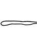A black chin strap break-away clip, designed as a clothing accessory in a simple shape.
