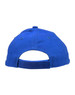 A blue brushed cotton cap featuring an adjustable strap at the back and a simple design.