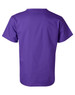 A short sleeve tunic top in purple, featuring a simple design and no visible branding.
