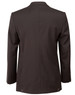 A Men's two-button jacket in dark brown wool stretch, featuring a tailored fit and long sleeves.