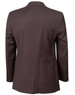 A men's two-button jacket in wool stretch, displayed from the back in a rich brown colour. Features a smooth finish.