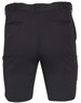 Men's black utility cargo shorts featuring pockets on the sides and back, designed for practicality.