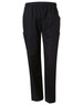 Unisex scrub pants in black, featuring an elastic waistband and two side pockets.
