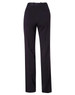Women's utility pants in black, featuring a flexi waist and straight leg design. Includes a back pocket and logo.