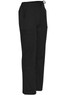 Black men's solid colour scrub pants with multiple pockets and an adjustable waistband. Features a brand logo.