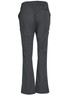 Grey ladies' solid colour scrub pants featuring an elastic waistband and side pockets. The back includes a pocket as well.
