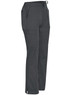 Ladies' solid colour scrub pants in dark grey, featuring pockets and an adjustable waistband. Includes a brand logo.