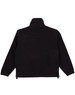 A unisex polar fleece jumper in black with long sleeves and a high collar, featuring a branding logo.