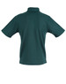 A dark green children's traditional polo shirt featuring a classic collar and short sleeves, with a logo on the chest.