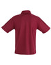 A red children's polo shirt featuring a classic design and a collar. It has short sleeves and a plain back.