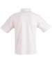A children's traditional polo shirt in white, featuring short sleeves and a classic collar design.