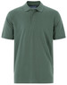 Men's cotton stretch polo in a soft green colour, featuring a classic collar and a logo on the chest.