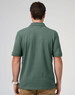 A men's cotton stretch polo in a green hue, featuring a classic polo collar and short sleeves, with a logo.