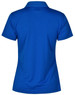 A ladies' Cooldry textured polo shirt in vibrant blue, featuring a collar and short sleeves, with a logo on the neck.