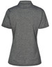 A grey short sleeve polo shirt with a fitted design, featuring a collar and no visible branding on the back.