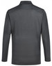 A long-sleeved polo shirt in a dark charcoal colour, featuring a subtle texture and a logo.