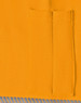 An orange work jumper featuring a front pocket, designed for safety and visibility.