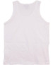 A plain white men's cotton singlet with a crew neck design and no visible branding.
