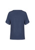 A navy blue women's short sleeve T-top with a simple design and no visible logos.