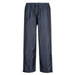 Water-resistant leisure pants in dark grey, featuring an elastic waistband and zippered cuffs, with a branded logo.