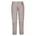Slim fit work pants in a light beige colour, featuring pockets and a logo. Ideal for professional wear.