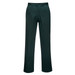 Lightweight work pants in dark green, featuring a straight leg design and a button closure. Includes a logo.