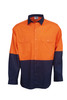 Hi Vis 190 GSM Cotton Drill Shirt Long Sleeve