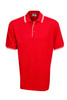 Pique Polo with Striped Collar and Cuff