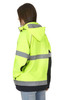 Hooded Hi Vis Soft Shell Taped Jacket D/N Use