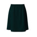 A green cotton back skort with an elastic waistband, featuring a simple design and no visible logos.