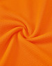 An orange textured fabric featuring a grid pattern, suitable for work polo shirts. The material has a soft, flexible quality.