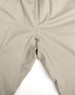 Unisex cotton stretch drill cuffed work pants in a light beige colour, featuring a flexible design and logo.